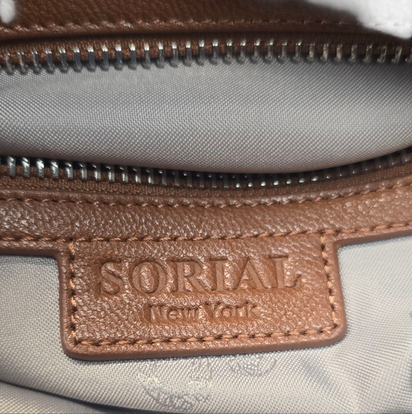 Sorial Red Sammie Large Leather Snakeskin Embossed Sparkly Hobo Bag - Picture 8 of 14